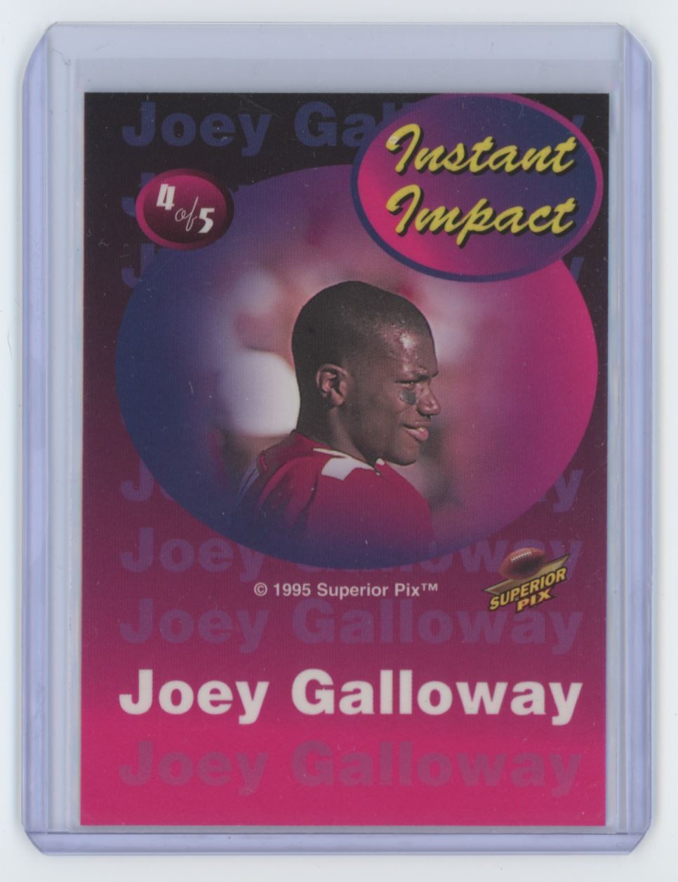 1995 Superior Pix Joey Galloway Football Card #4