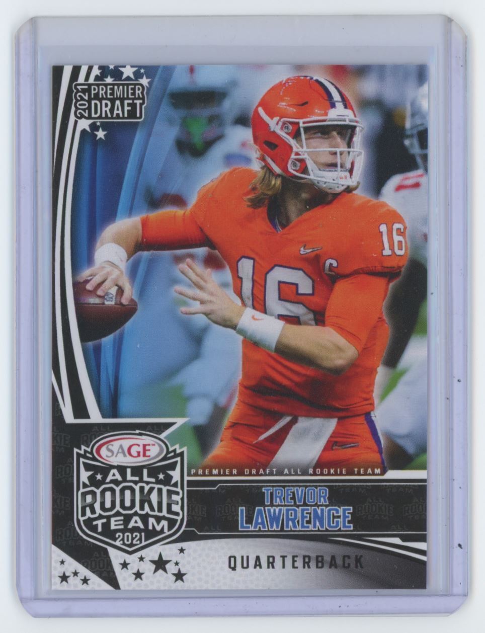 2021 SAGE All Rookie Team Trevor Lawrence Football Card #RT-TL1