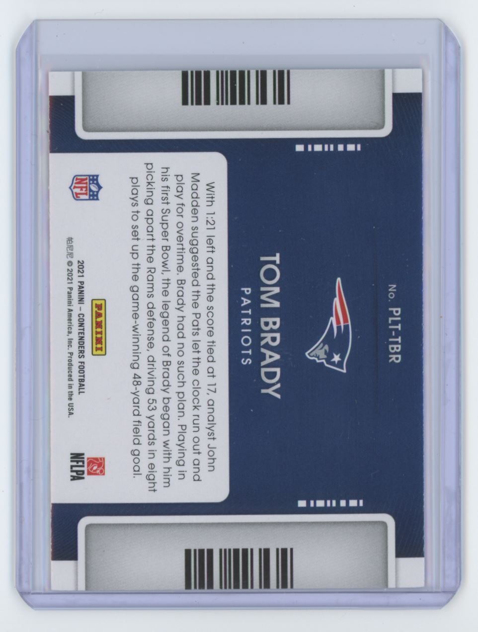 2021 Panini Contenders Tom Brady Football Card #42