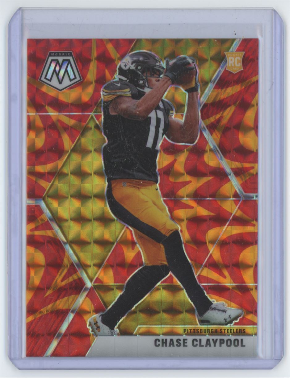 2020 Panini Mosaic Red Prizm Chase Claypool Rookie Football Card #220