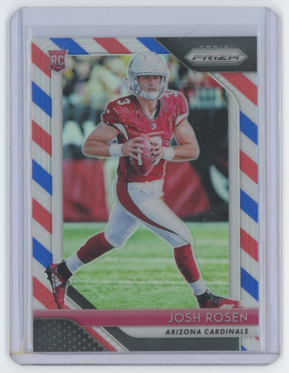 2018 Panini Prizm Red White Blue Prizm Josh Rosen Rookie Football Card #206