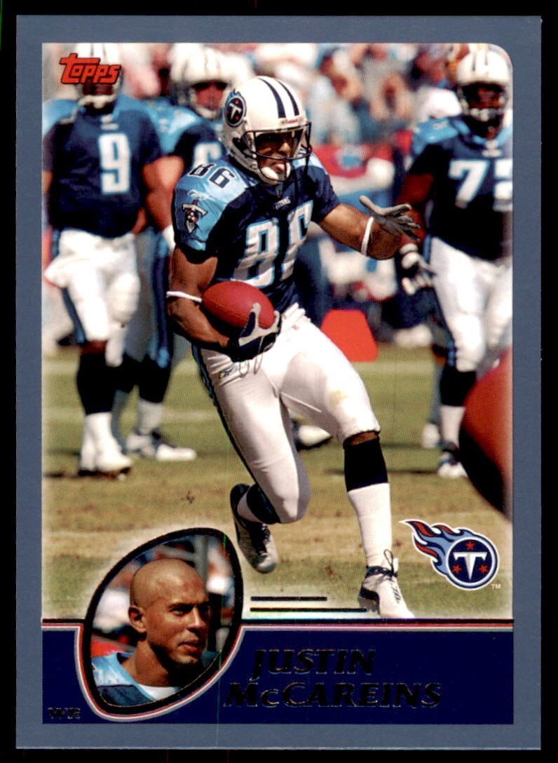 2003 TOPPS JUSTIN MCCAREINS TENNESSEE TITANS #155