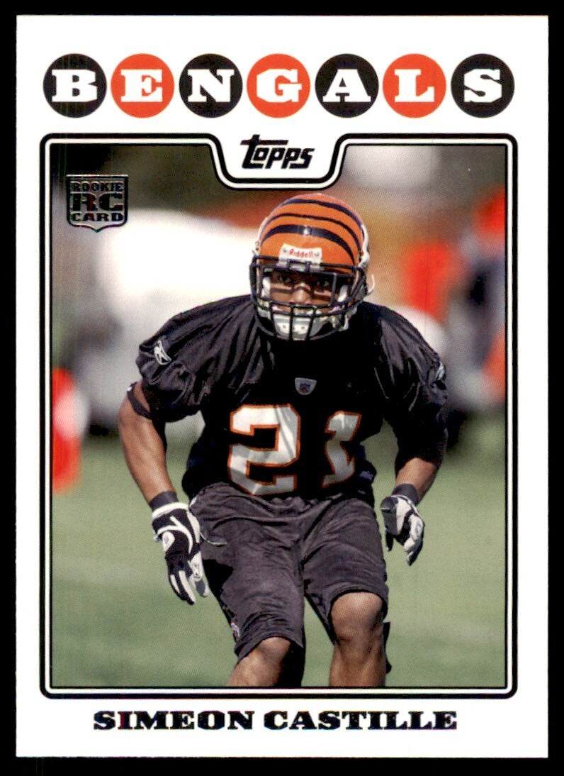 2008 TOPPS SIMEON CASTILLE ROOKIE CINCINNATI BENGALS #434