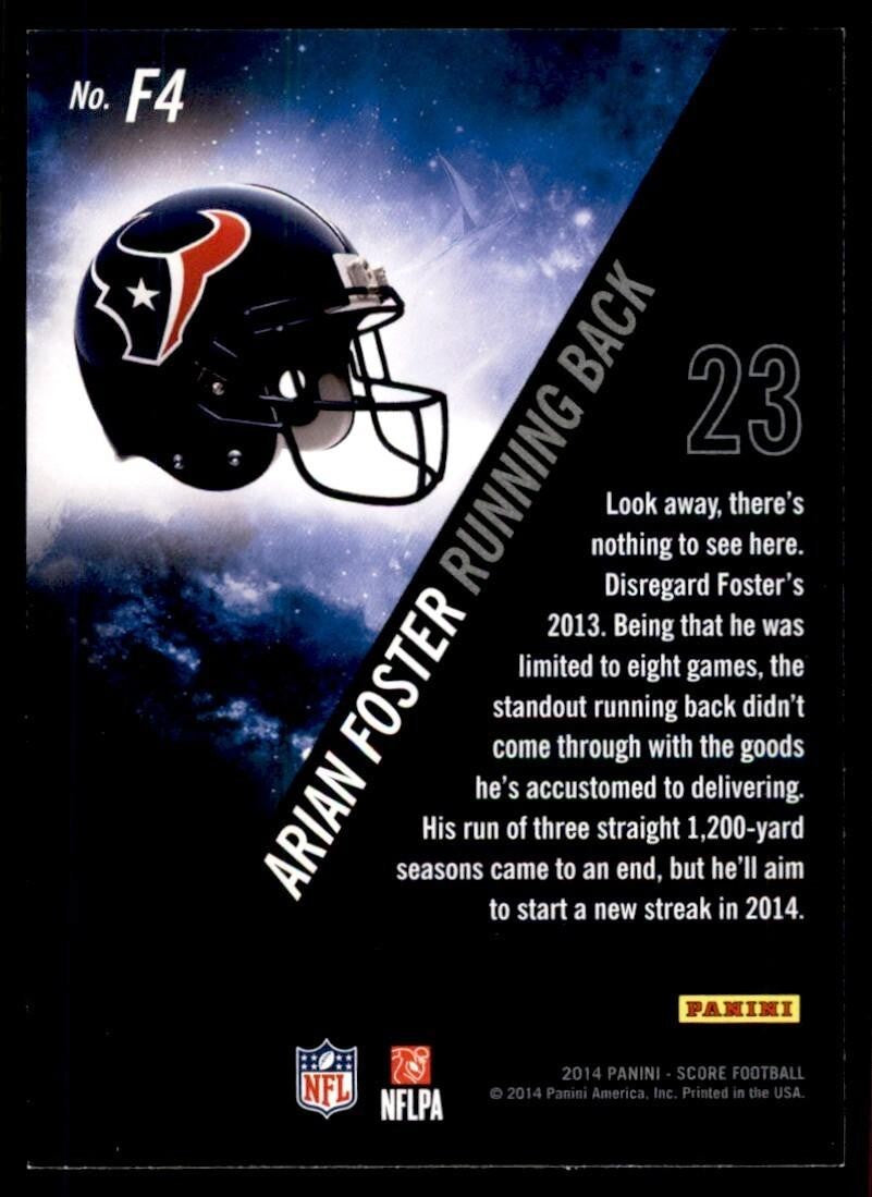 2014 Score Arian Foster Football Cards #F4