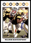 2008 TOPPS NAJEH DAVENPORT PITTSBURGH STEELERS #100