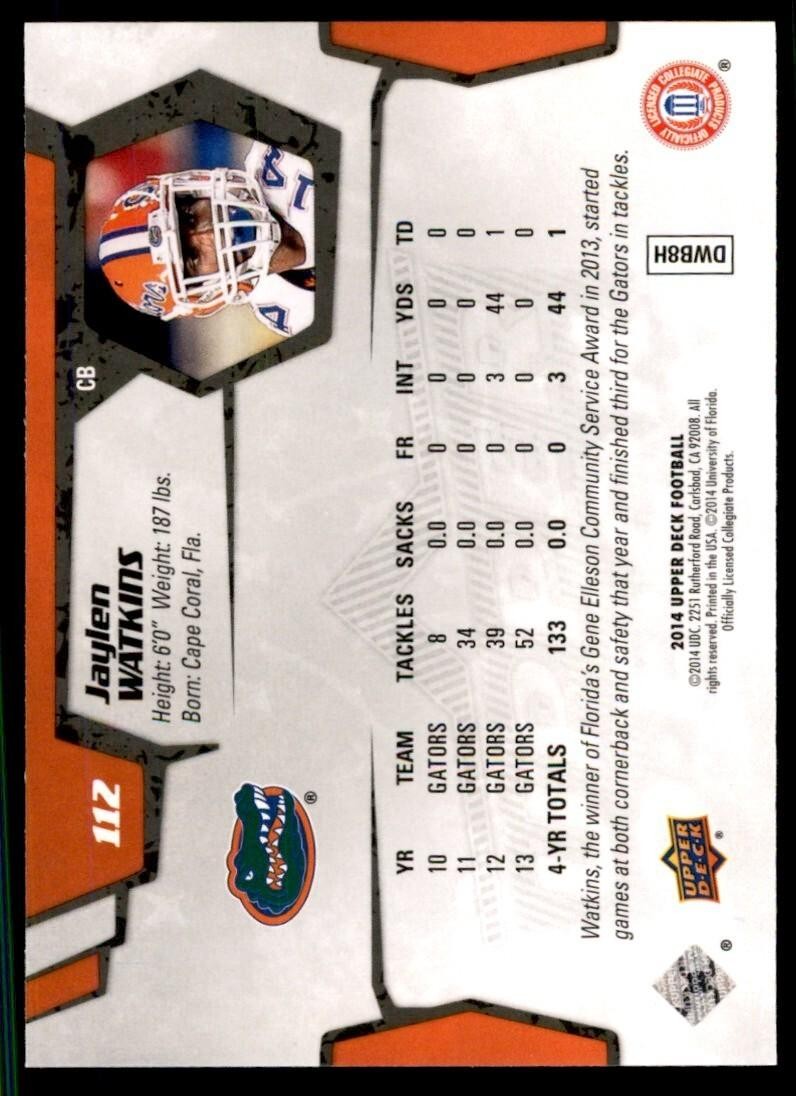 2014 Upper Deck. Jaylen Watkins D Football Cards #112