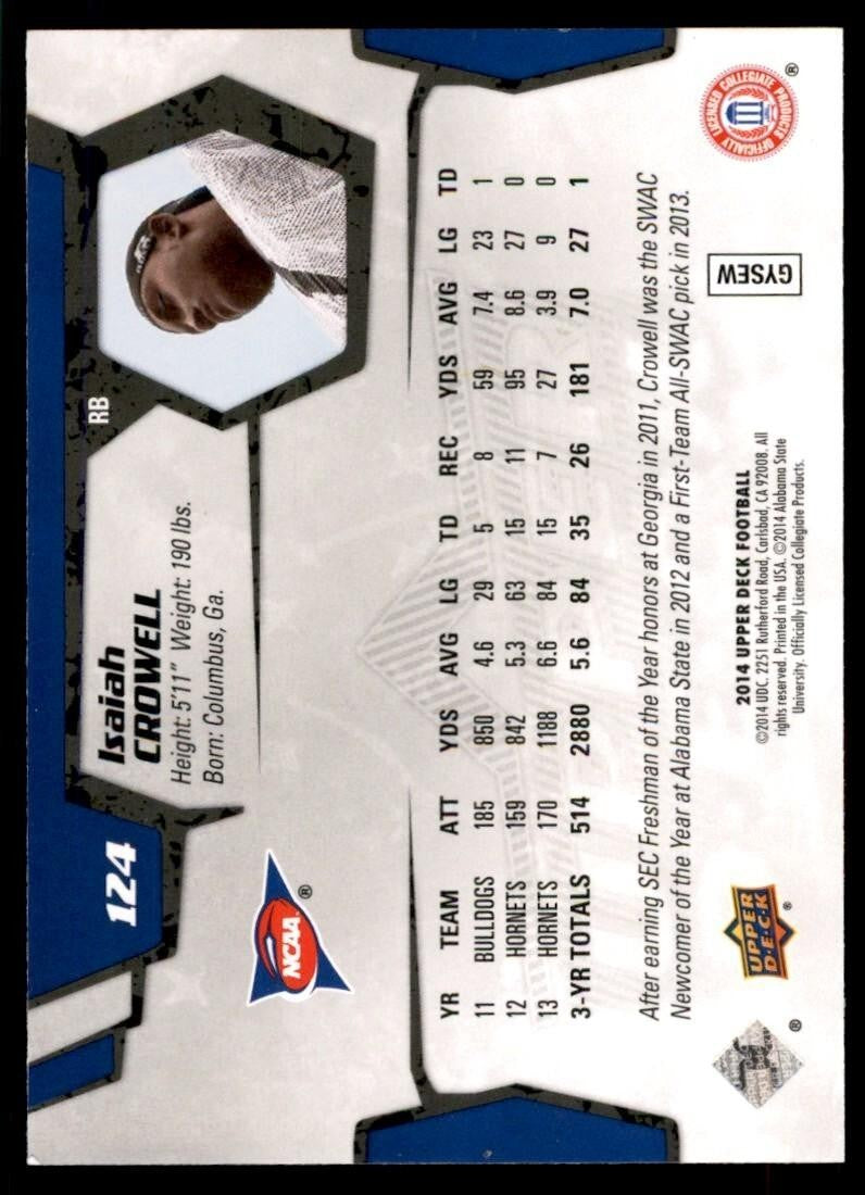 2014 Upper Deck. Isaiah Crowell Football Cards #124