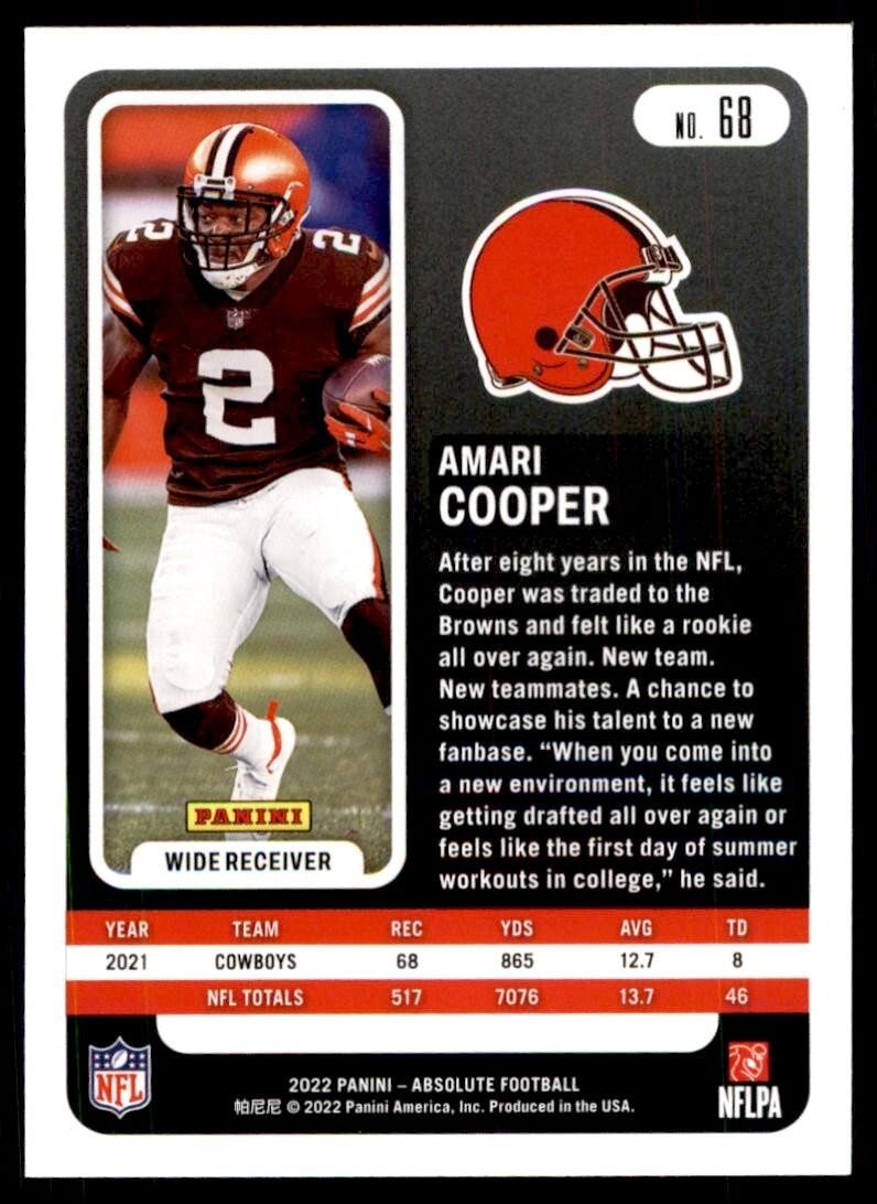 2022 PANINI ABSOLUTE AMARI COOPER BROWN #68