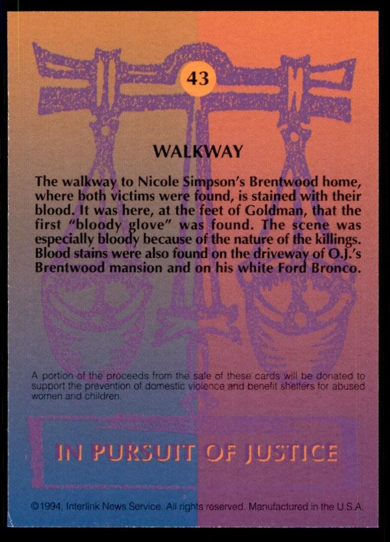 1994 Interlink Walkway "In Pursuit of Justice" #43