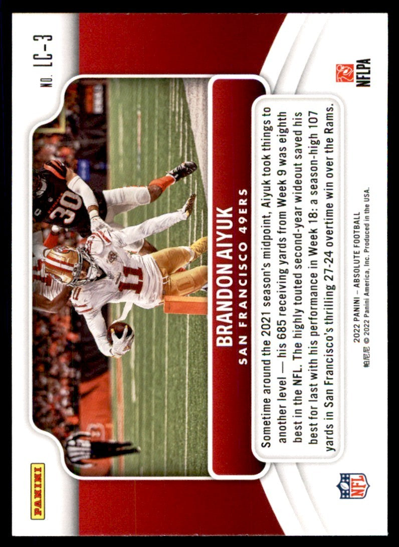 2022 PANINI ABSOLUTE BRANDON AIYUK #LC-3