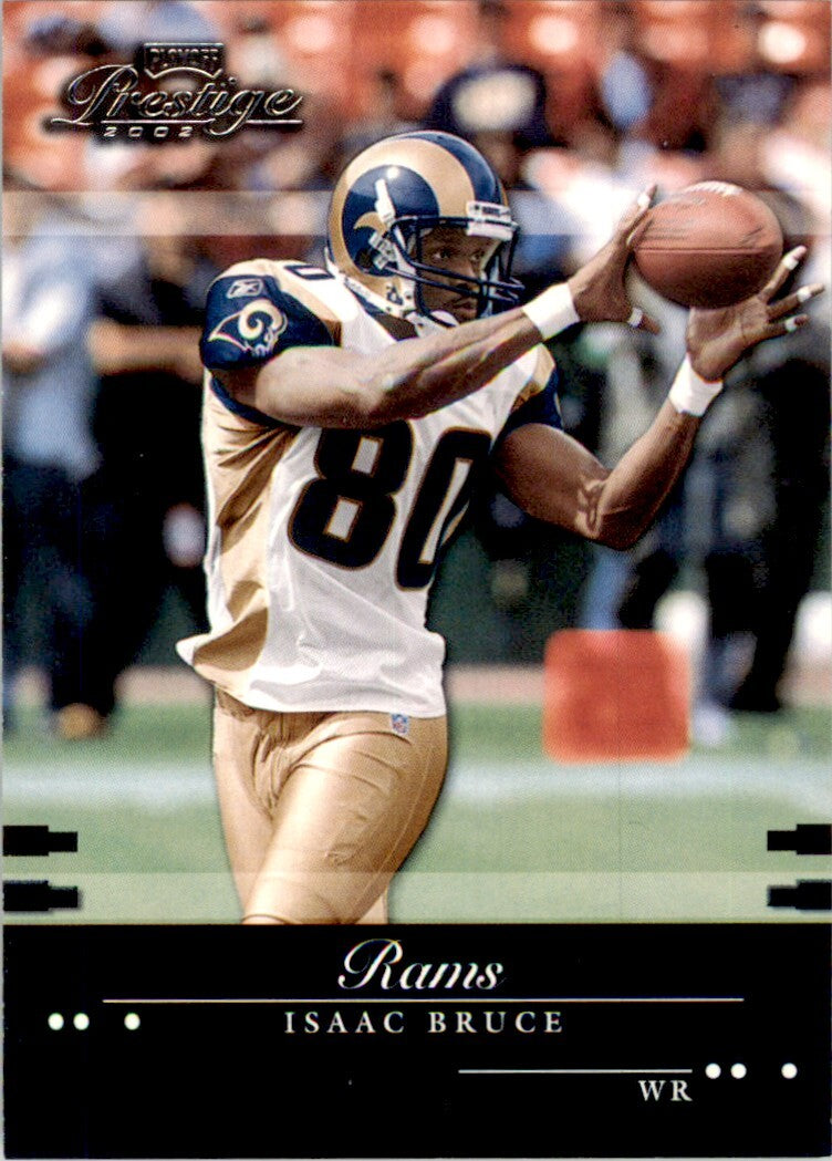 2002 Playoff Prestige Isaac Bruce Football Card St. Louis Rams #132