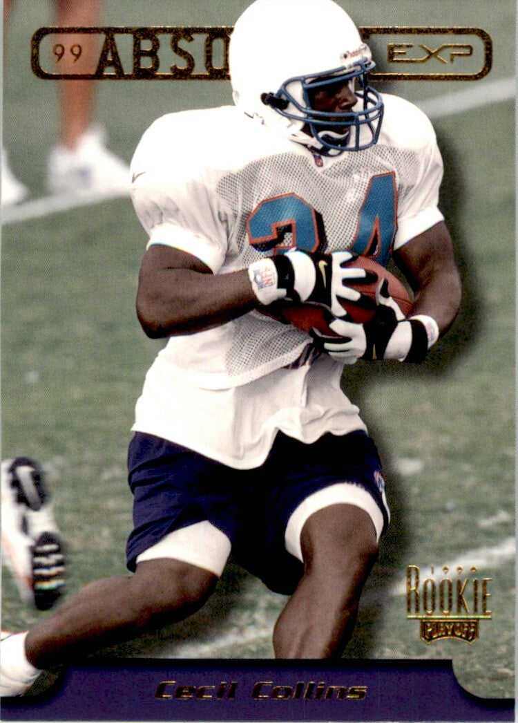 1999 Playoff Absolute EXP Cecil Collins Rookie Football Card #38