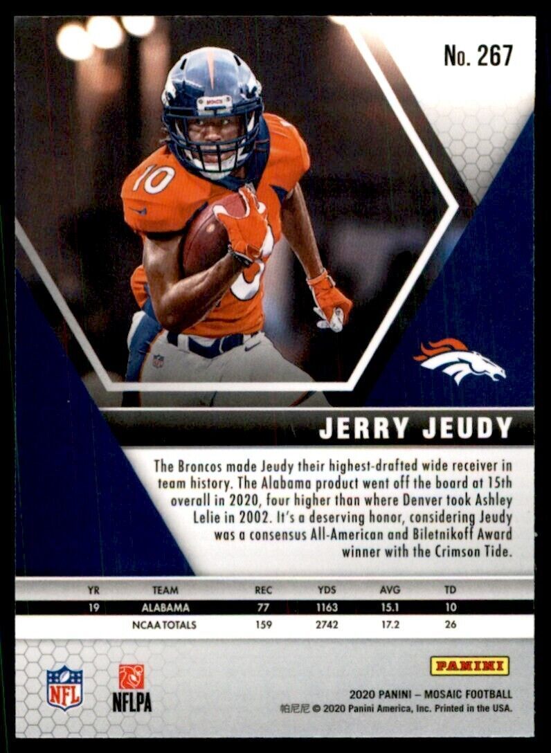 2020 PANINI MOSAIC JERRY JEUDY DENVER BRONCOS #267