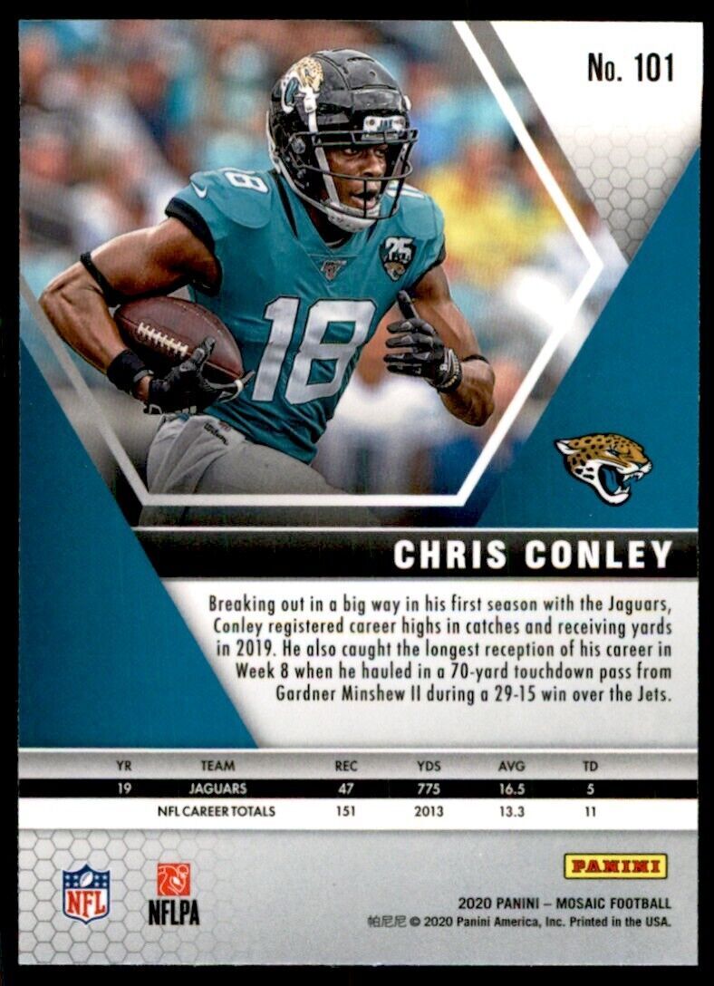 2020 PANINI MOSAIC CHRIS CONLEY JACKSONVILLE JAGUARS #101.
