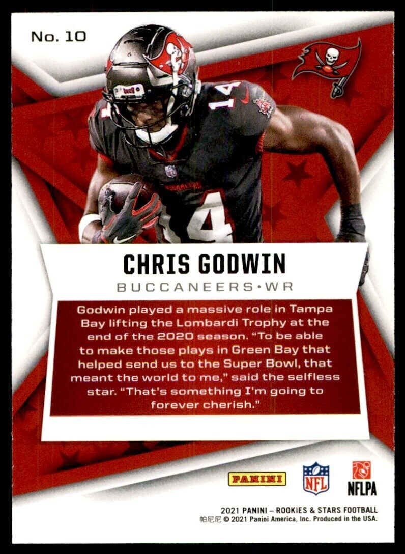 2021 PANINI ROOKIES & STARS CHRIS GODWIN TAMPA BAY BUCCANEERS #10.
