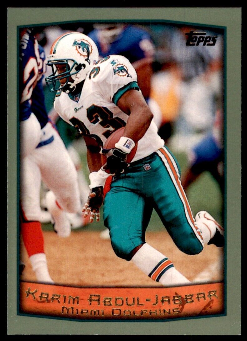 1999 TOPPS KARIM ABDUL-JABBAR MIAMI DOLPHINS #215