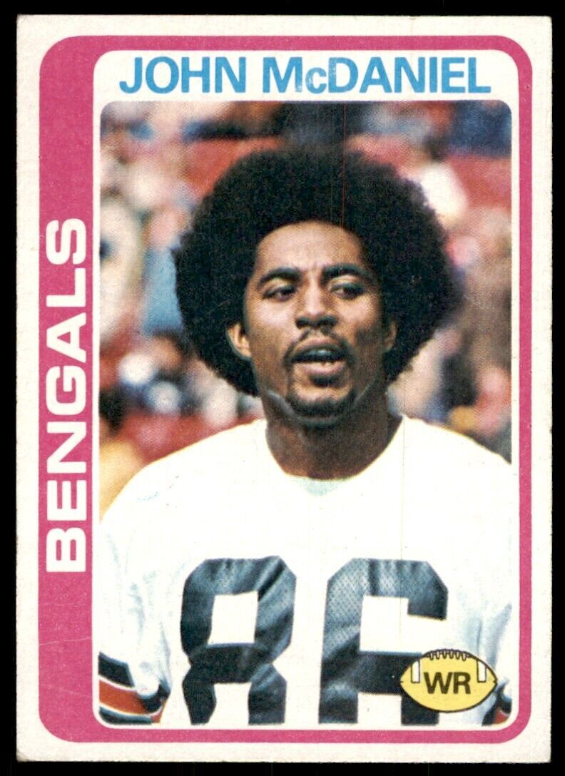 1978 TOPPS JOHN MCDANIEL CINCINNATI BENGALS #289