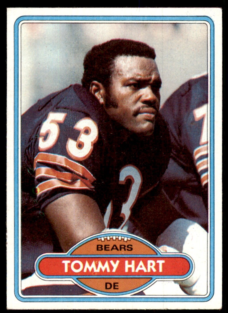 1980 Topps Tommy Hart Football Card Chicago Bears #307