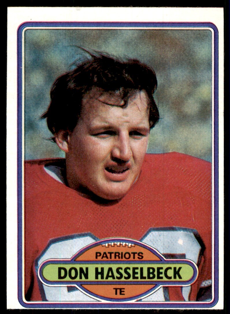 1980 Topps Don Hasselbeck Football Card New England Patriots #311