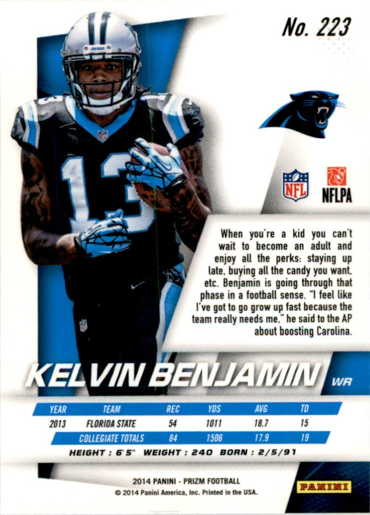 2014 PANINI PRIZM KELVIN BENJAMIN CAROLINA PANTHERS #223