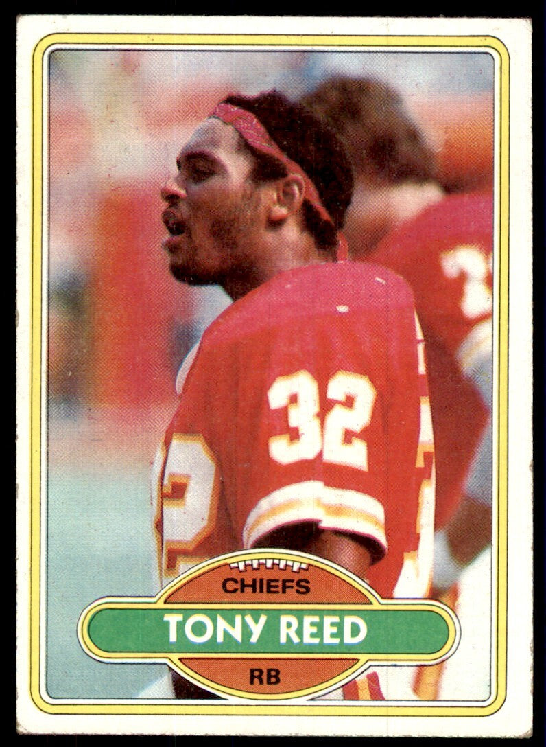 1980 Topps Tony Reed Football Card Kansas City Chiefs #173