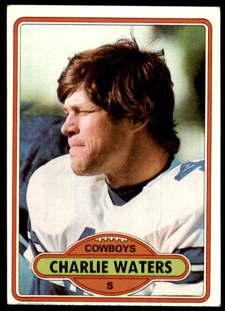 1980 Topps Charlie Waters Football Card Dallas Cowboys #185