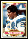 1980 Topps Willie Buchanon Football Card San Diego Chargers #149