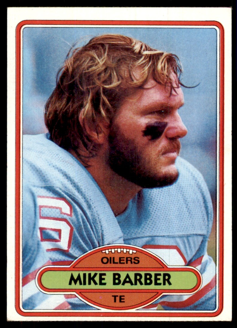1980 Topps Mike Barber Football Card Houston Oilers #272