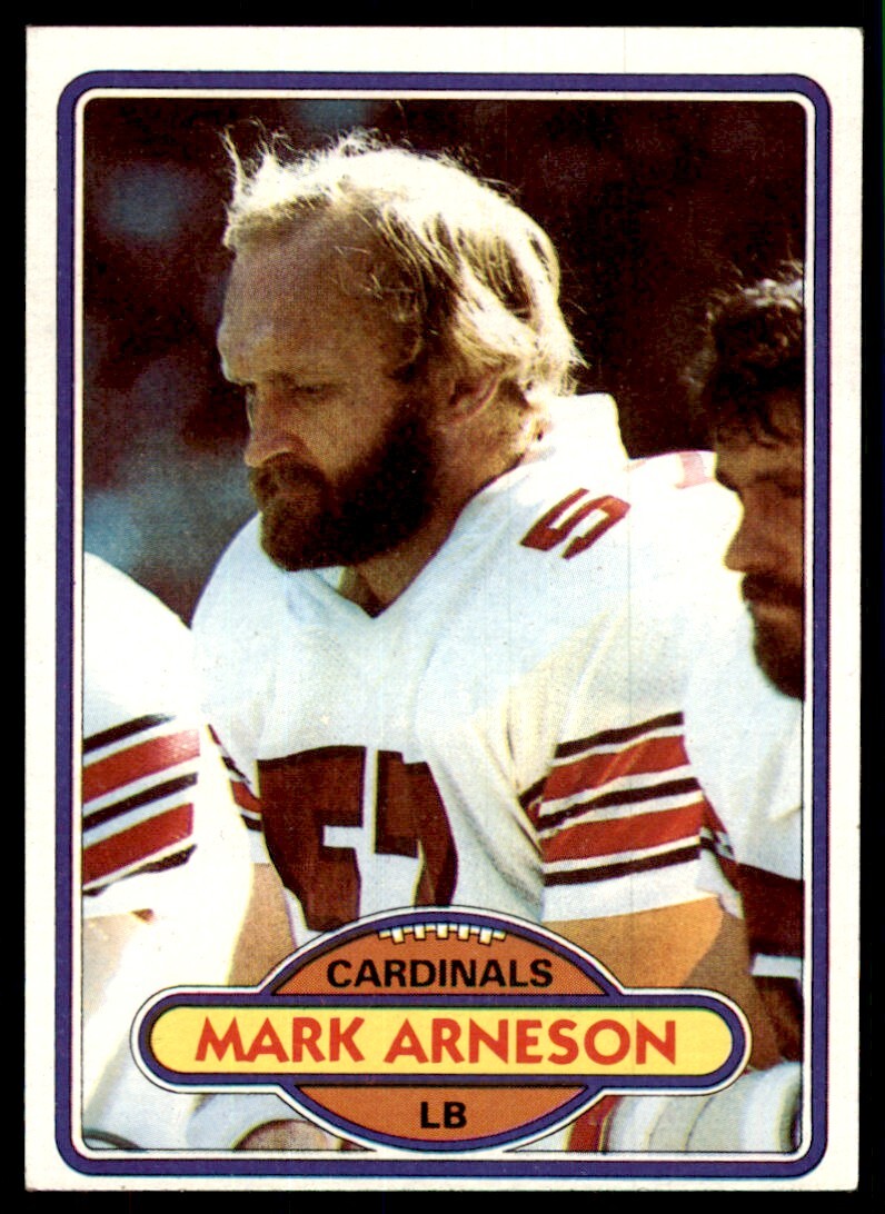 1980 Topps Mark Arneson Football Card St. Louis Cardinals #222
