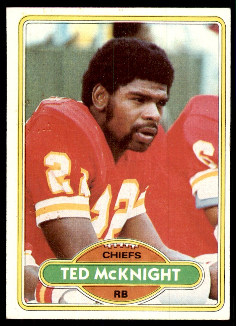 1980 Topps Ted McKnight Football Card Kansas City Chiefs #193