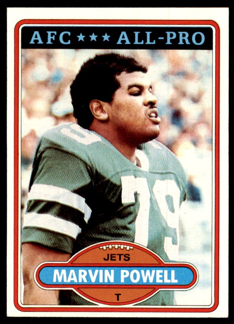 1980 Topps Marvin Powell Football Card New York Jets #285