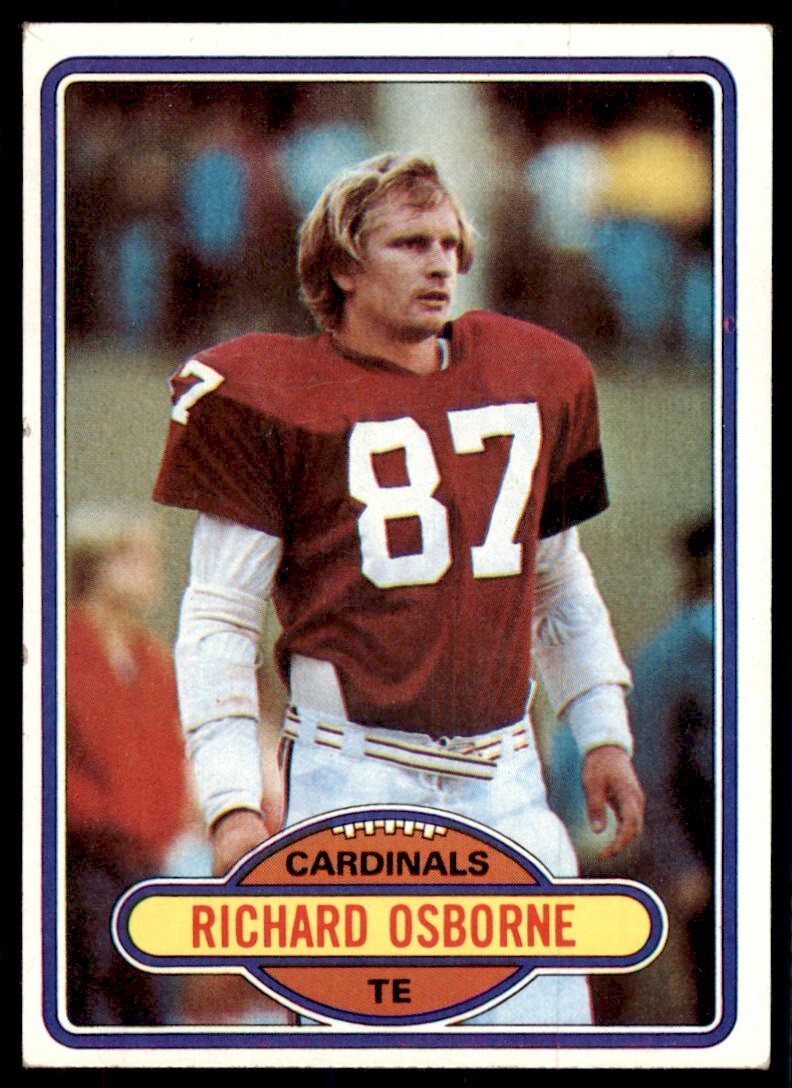 1980 Topps Richard Osborne Football Card St. Louis Cardinals #24