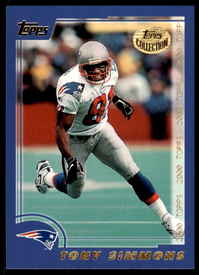 2000 TOPPS COLLECTION TONY SIMMONS NEW ENGLAND PATRIOTS #38