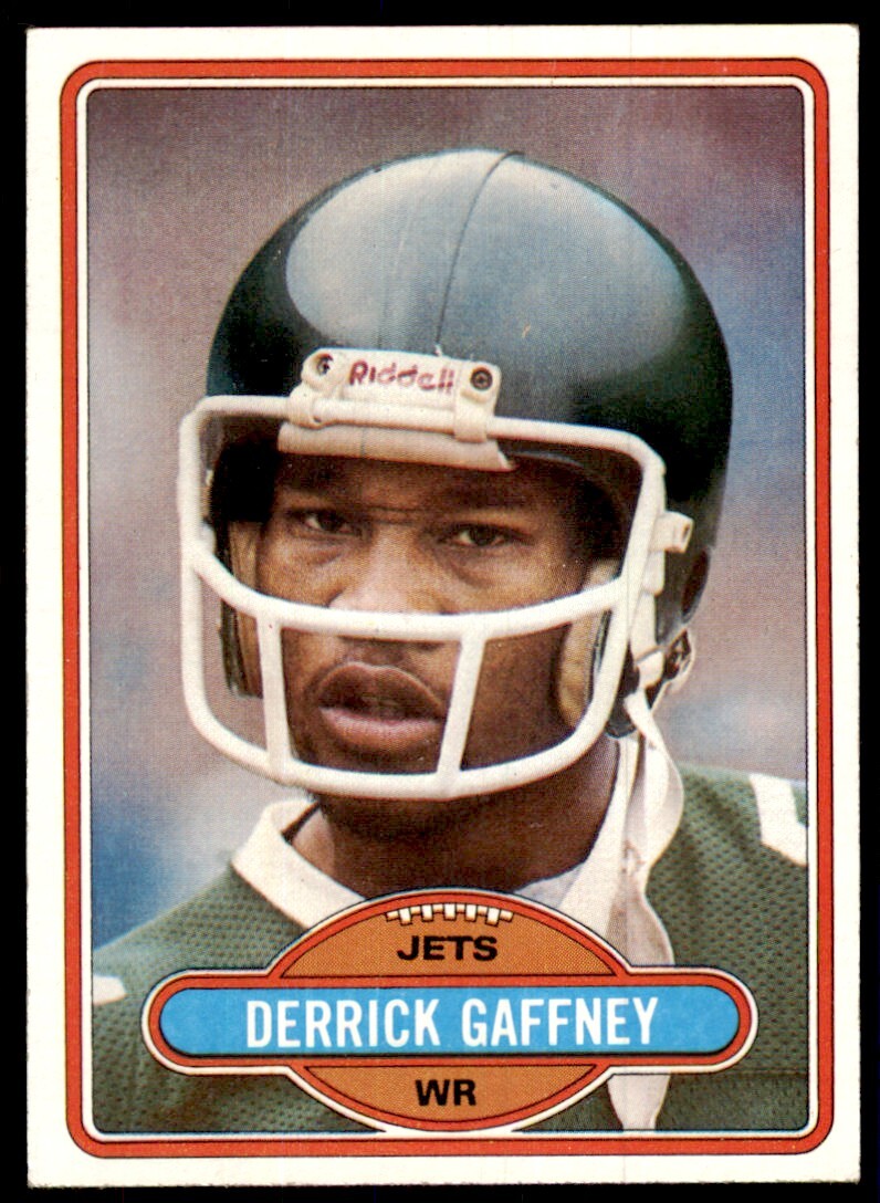 1980 Topps Derrick Gaffney Football Card New York Jets #117