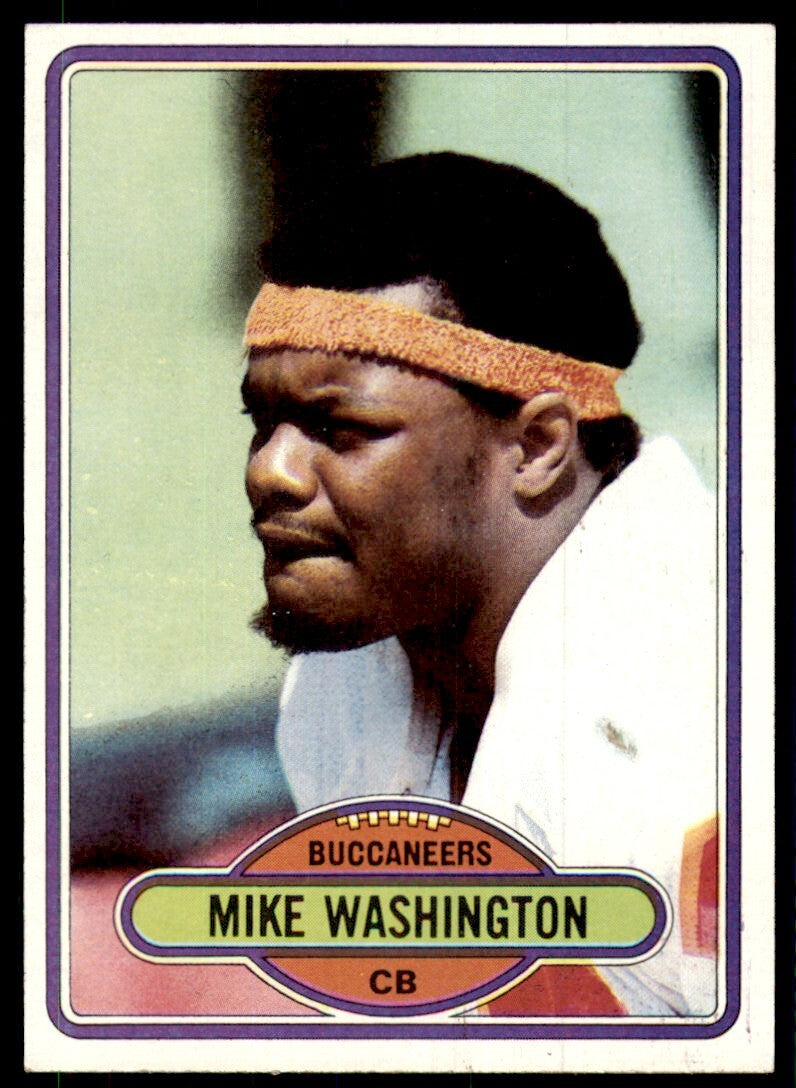 1980 Topps Mike Washington Football Card Tampa Bay Buccaneers #46