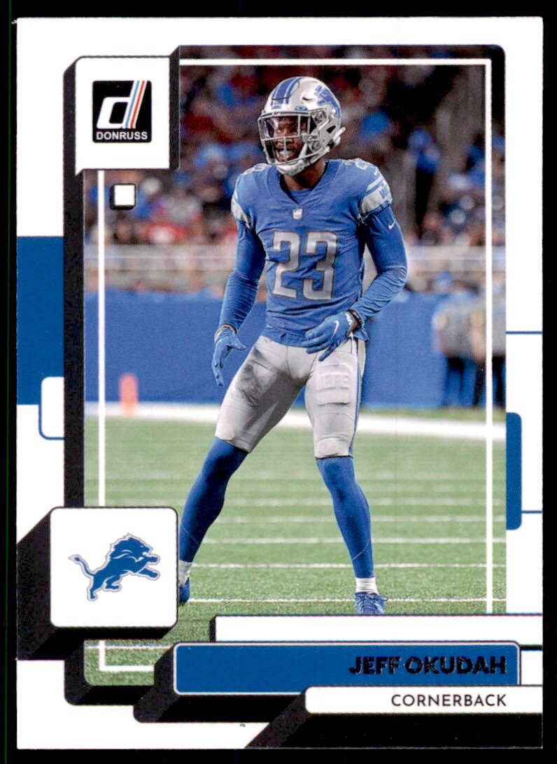 2022 Donruss Football Card Jeff Okudah Detroit Lions #92