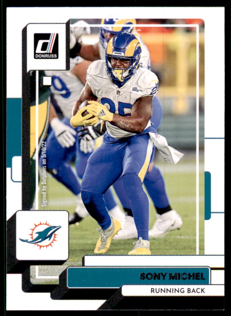 2022 Donruss Football Card Sony Michel Miami Dolphins #16