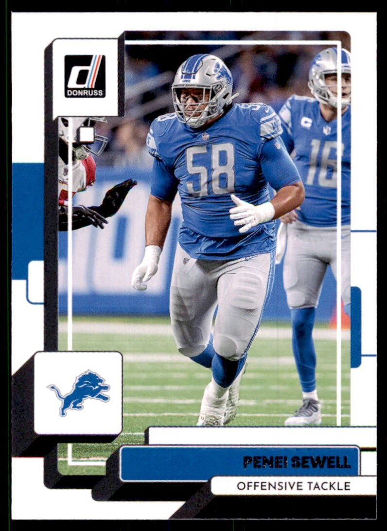2022 Donruss Football Card Penei Sewell Detroit Lions #86