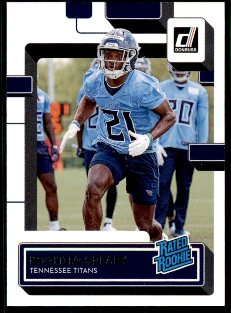 2022 Donruss Football Card Roger McCreary Rookie Tennessee Titans #365