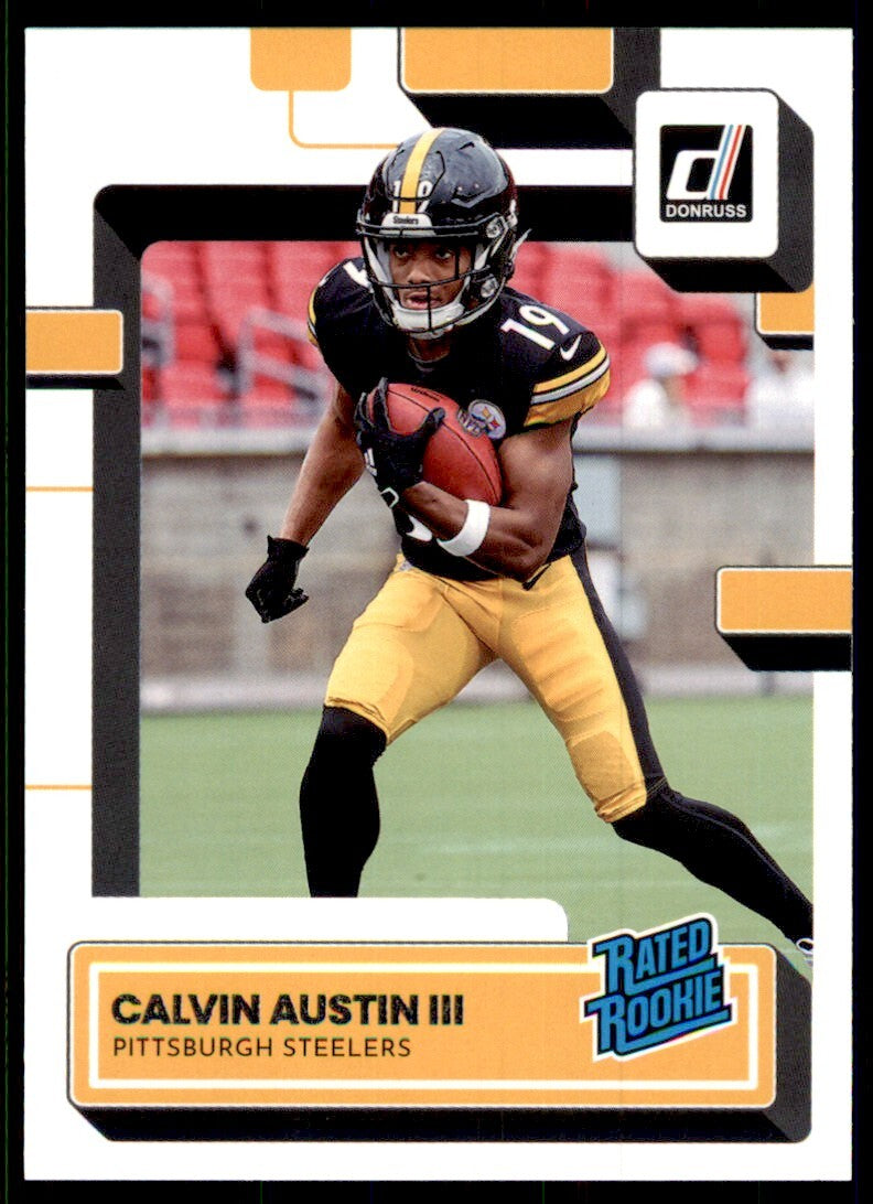 2022 Donruss Football Card Calvin Austin III Rookie Pittsburgh Steelers #336