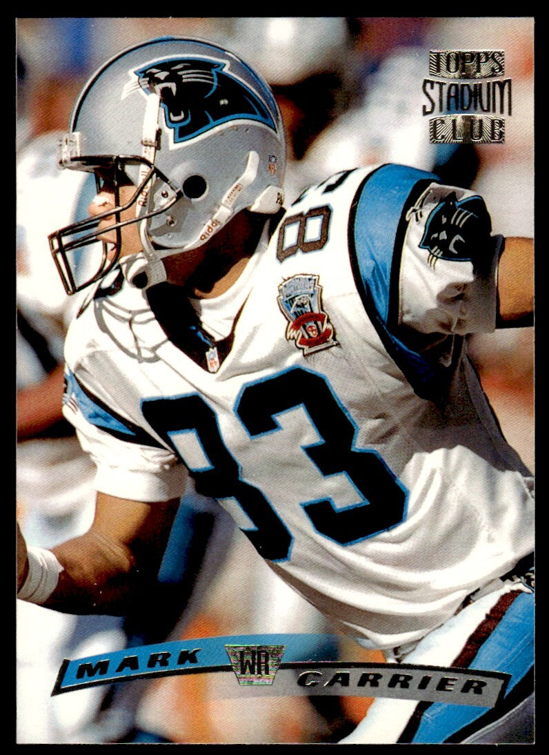 1996 Stadium Club Football Card Mark Carrier A Carolina Panthers #65