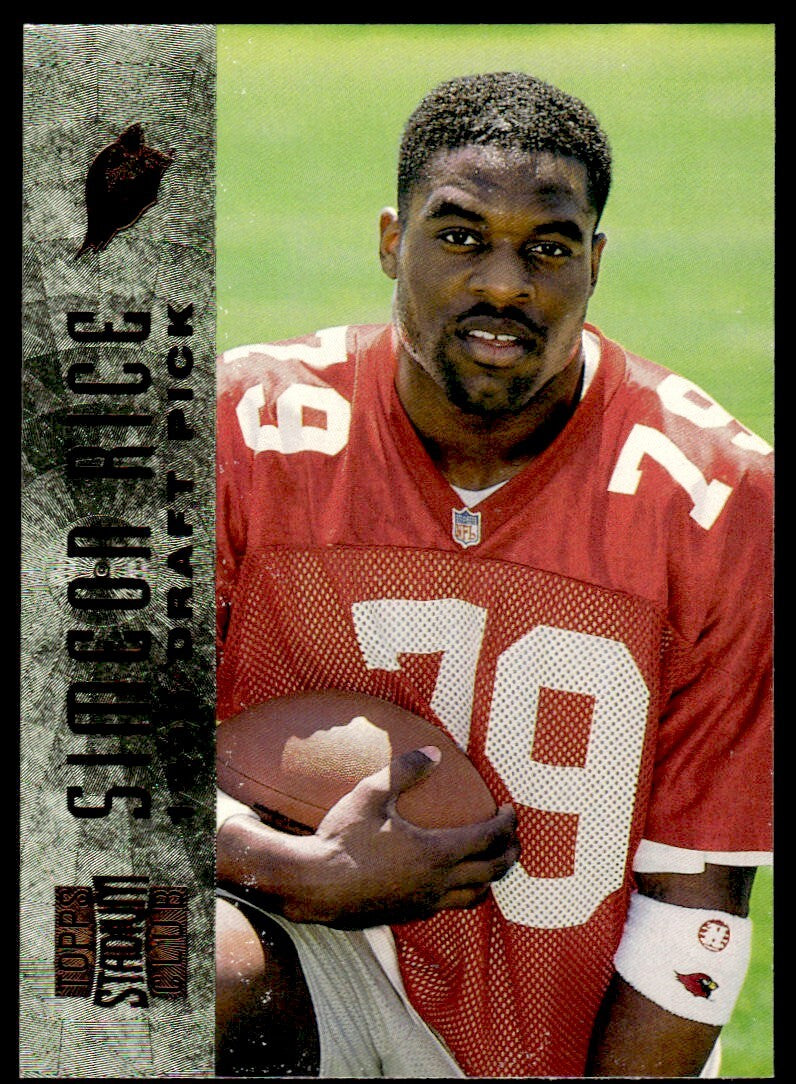 1996 Stadium Club Football Card Simeon Rice Rookie Arizona Cardinals #140