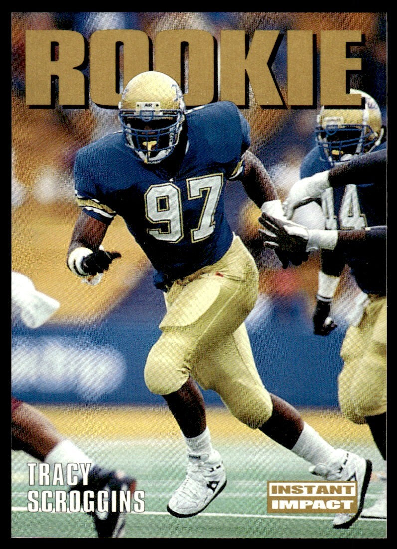 1992 SkyBox Football Card Tracy Scroggins Rookie Detroit Lions #343