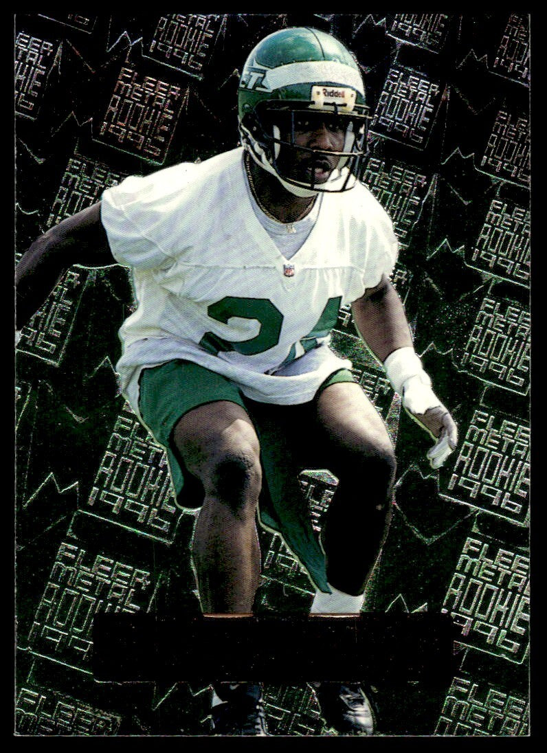 1996 Fleer Metal Football Card Ray Mickens Rookie B New York Jets #141