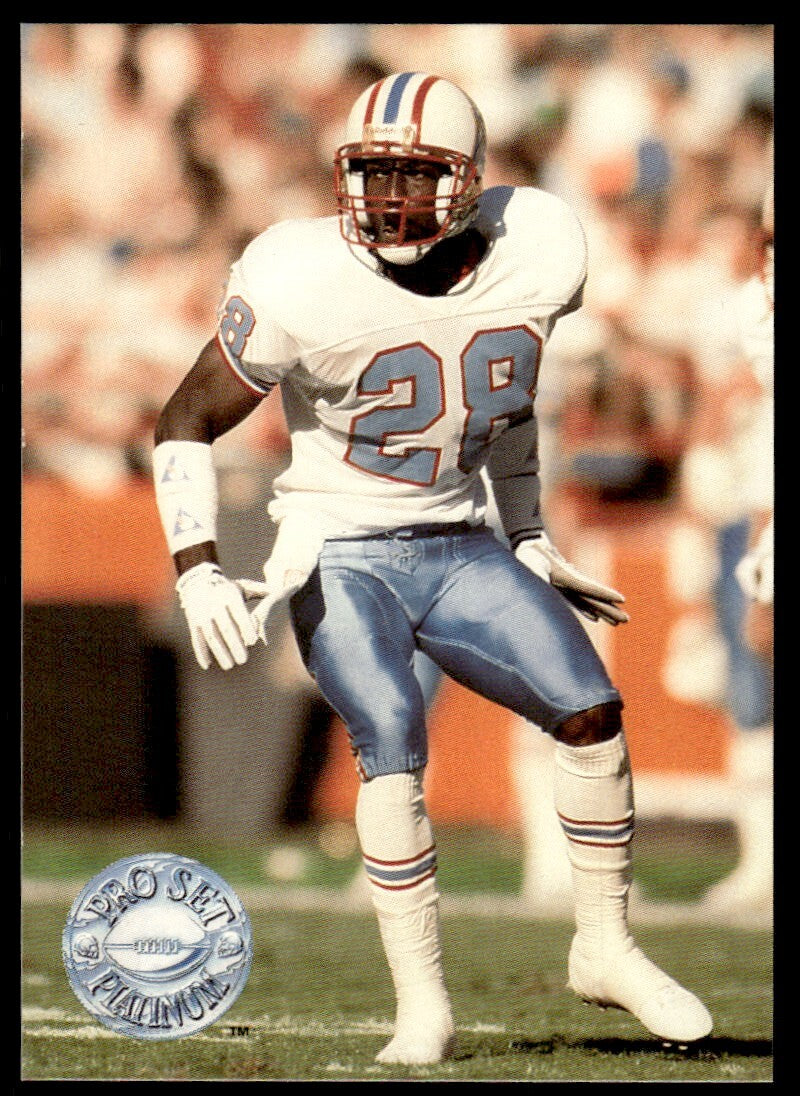 1991 Pro Set Platinum Football Card Cris Dishman Rookie Houston Oilers #195