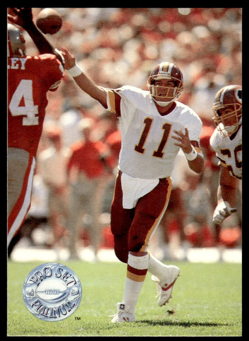 1991 Pro Set Platinum Football Card Mark Rypien Washington Redskins #126
