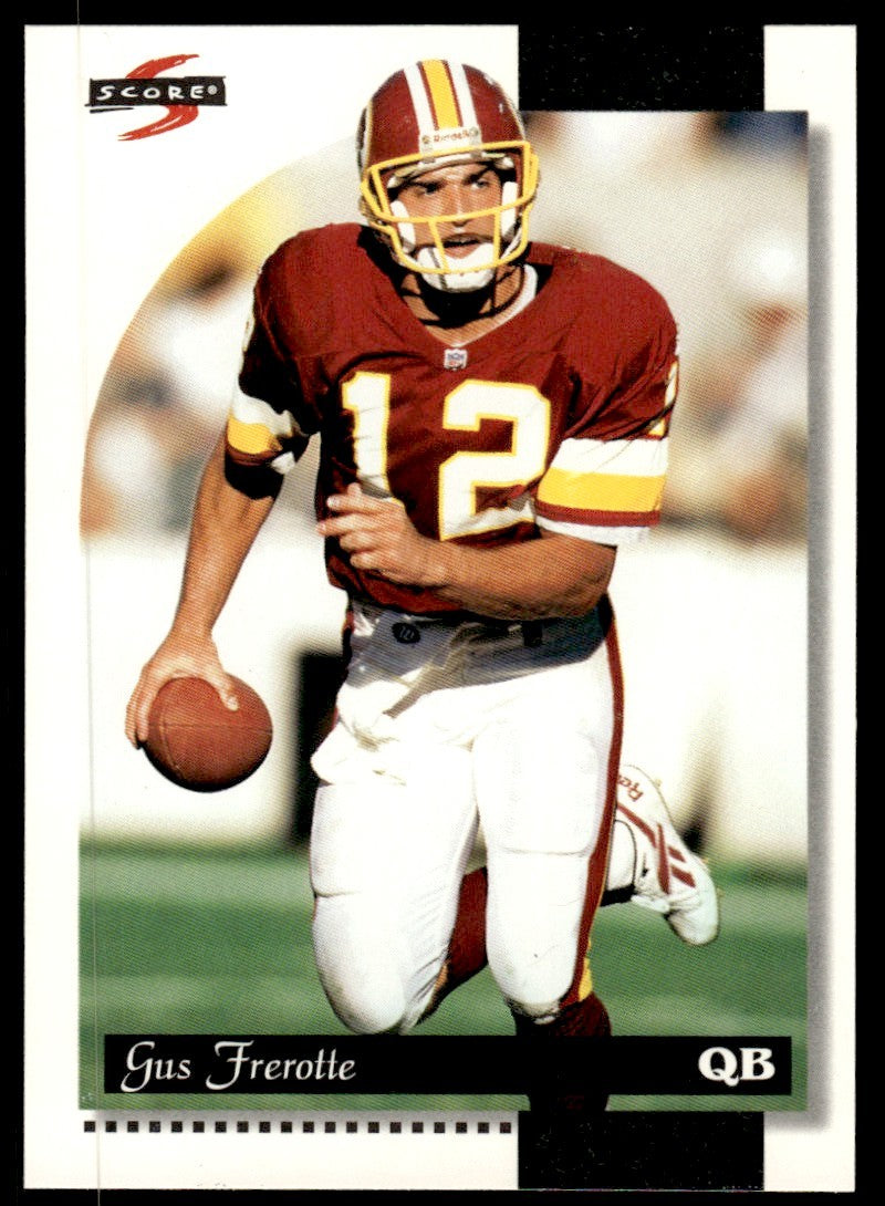 1996 Score Football Card Gus Frerotte A Washington Redskins #206