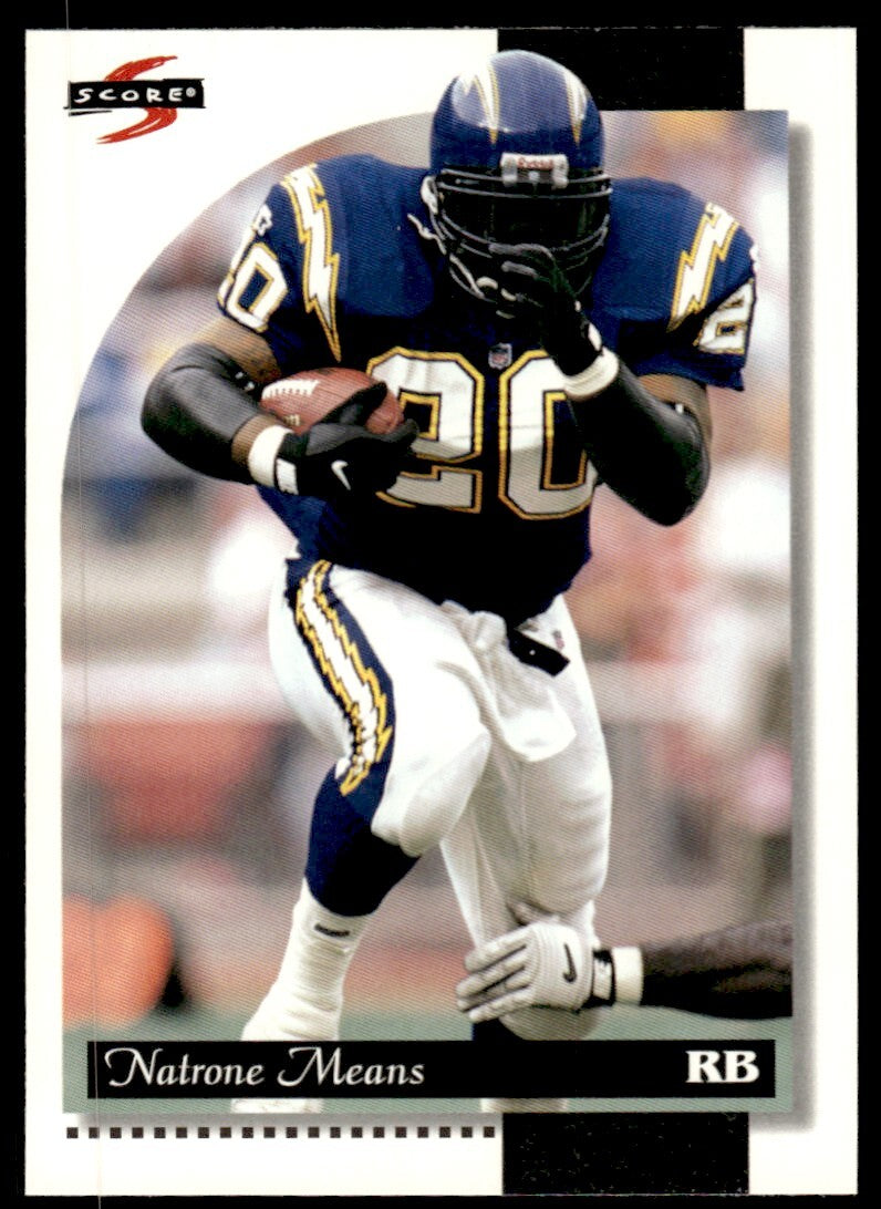 1996 Score Football Card Natrone Means Jacksonville Jaguars #18