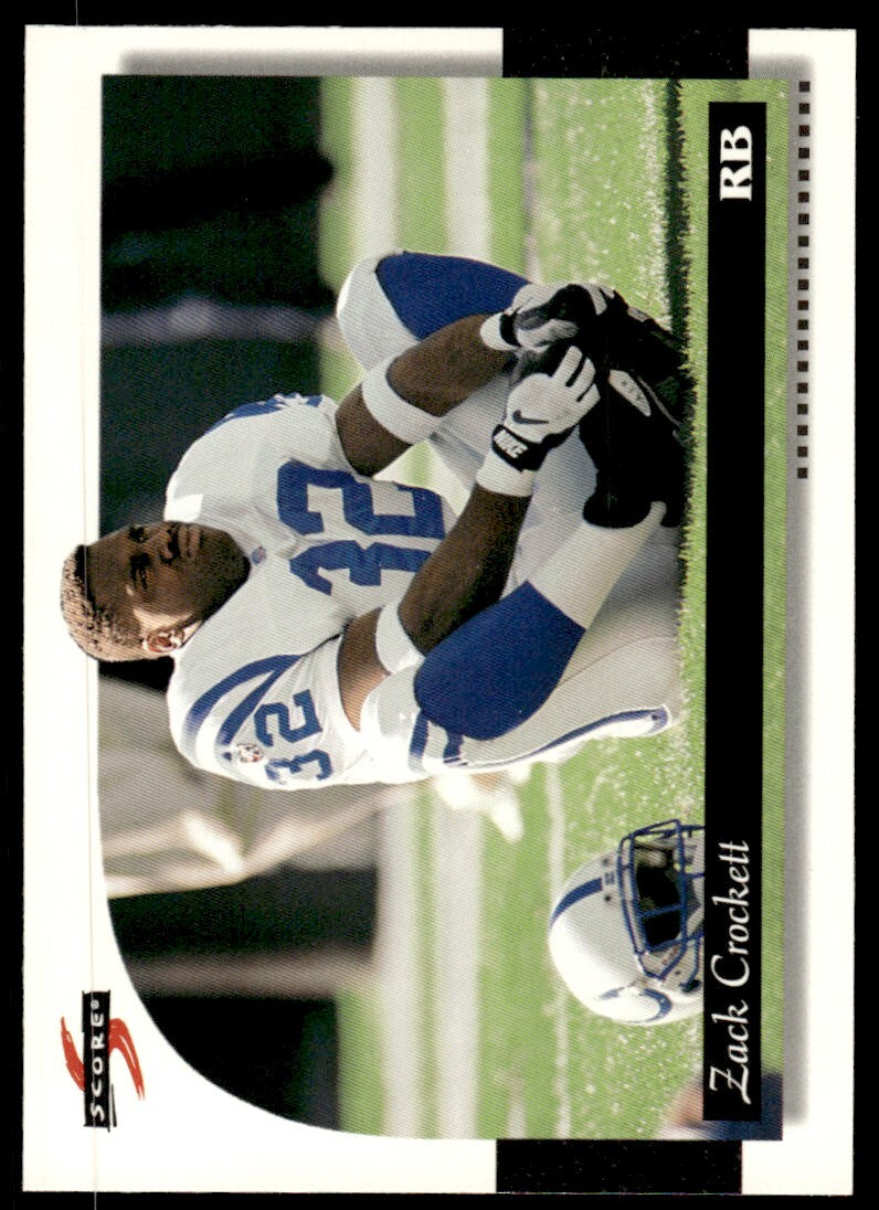 1996 Score Football Card Zack Crockett Indianapolis Colts #98
