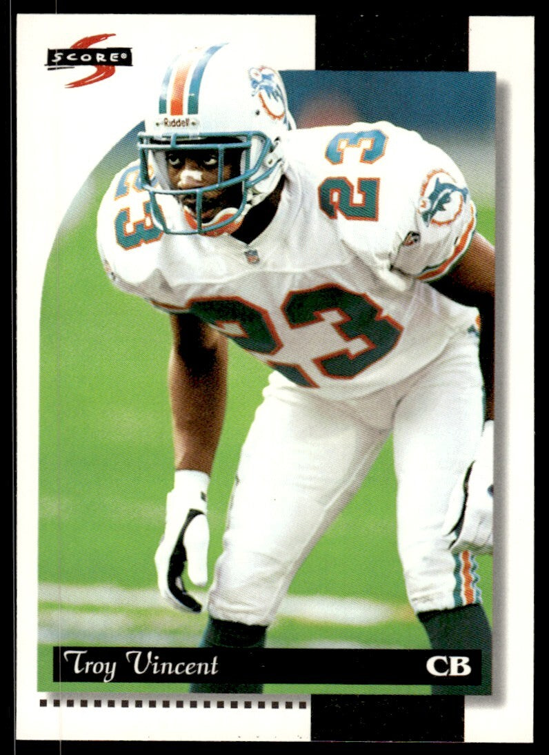 1996 Score Football Card Troy Vincent Miami Dolphins #51